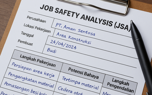 Template Job Safety Analysis (JSA) untuk identifikasi bahaya kerja di perusahaan