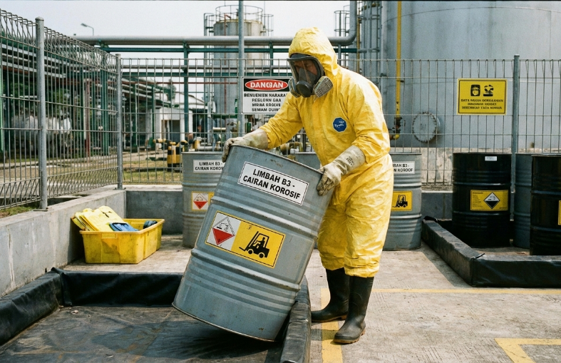 Pengelolaan limbah B3 sesuai regulasi lingkungan dan standar K3 industri