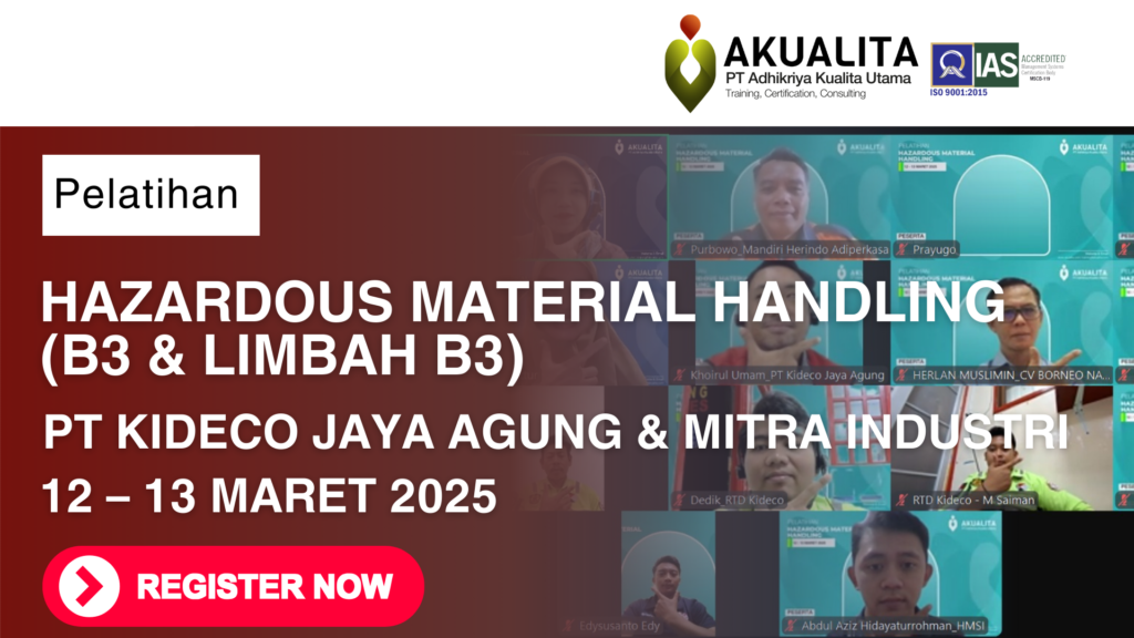 HEADING PELATIHAN NON SERTIFIKASI KEGIATAN ONLINE HAZARDOUS MATERIAL HANDLING