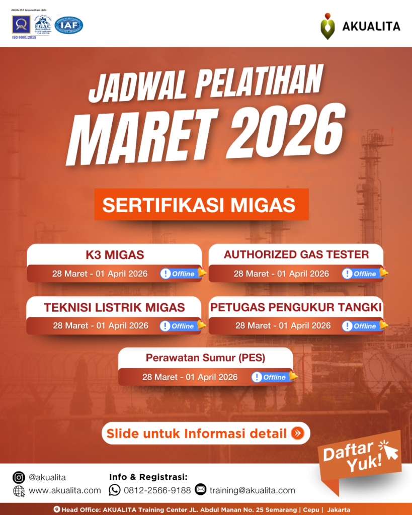 Jadwal Pelatihan Maret 2026 MIGAS RI AKUALITA