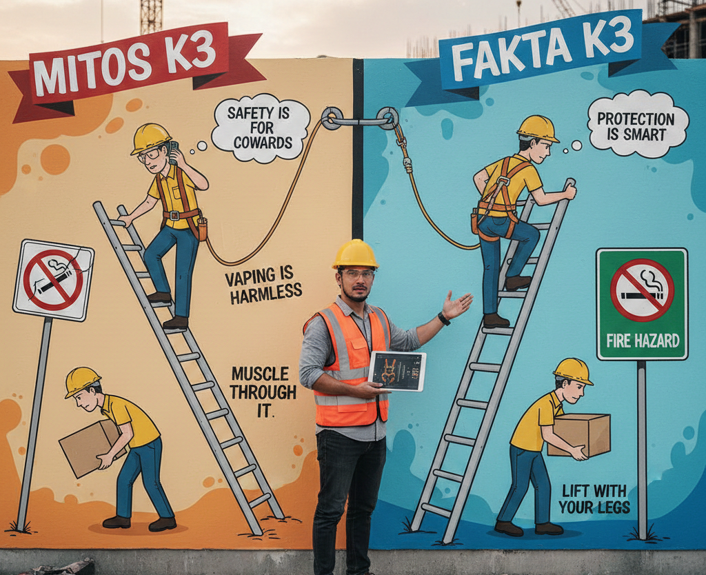 Perbandingan mitos dan fakta penerapan K3 di perusahaan