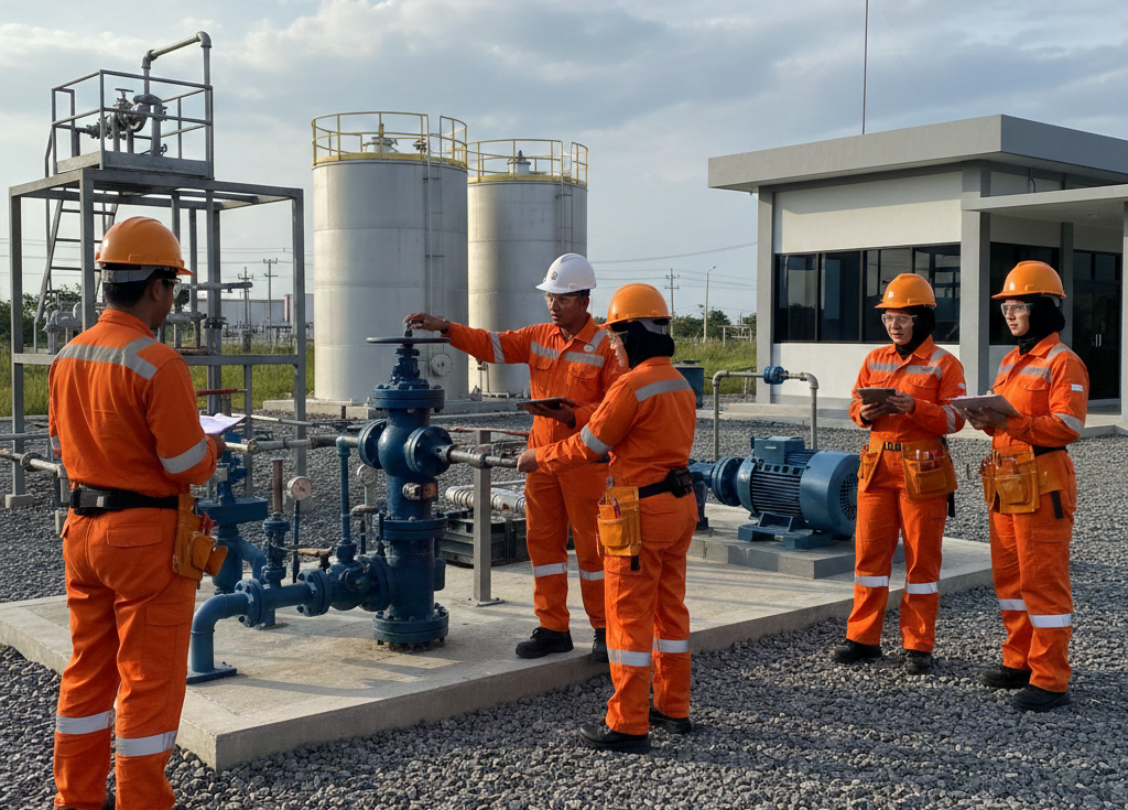 Pelatihan praktik lapangan pada sertifikasi K3 Migas PPSDM Cepu