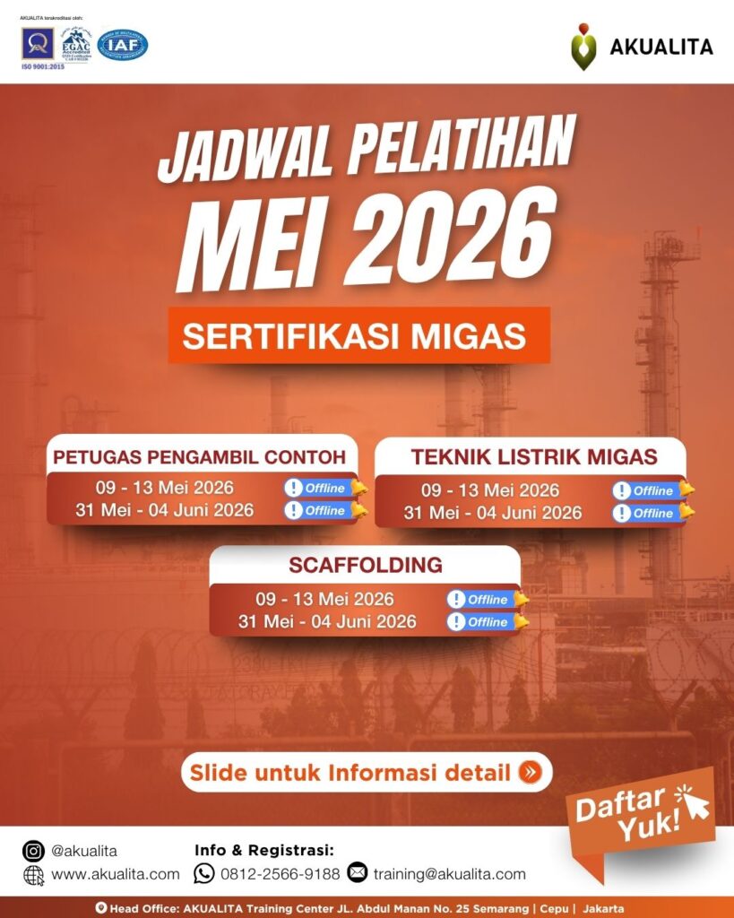 Jadwal Pelatihan Mei 2026 MIGAS CEPU AKUALITA
