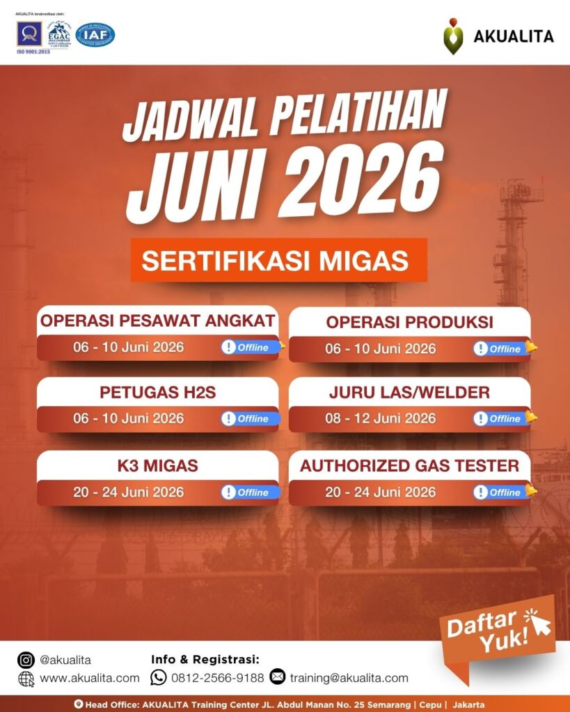 Jadwal Pelatihan Juni 2026 MIGAS CEPU AKUALITA