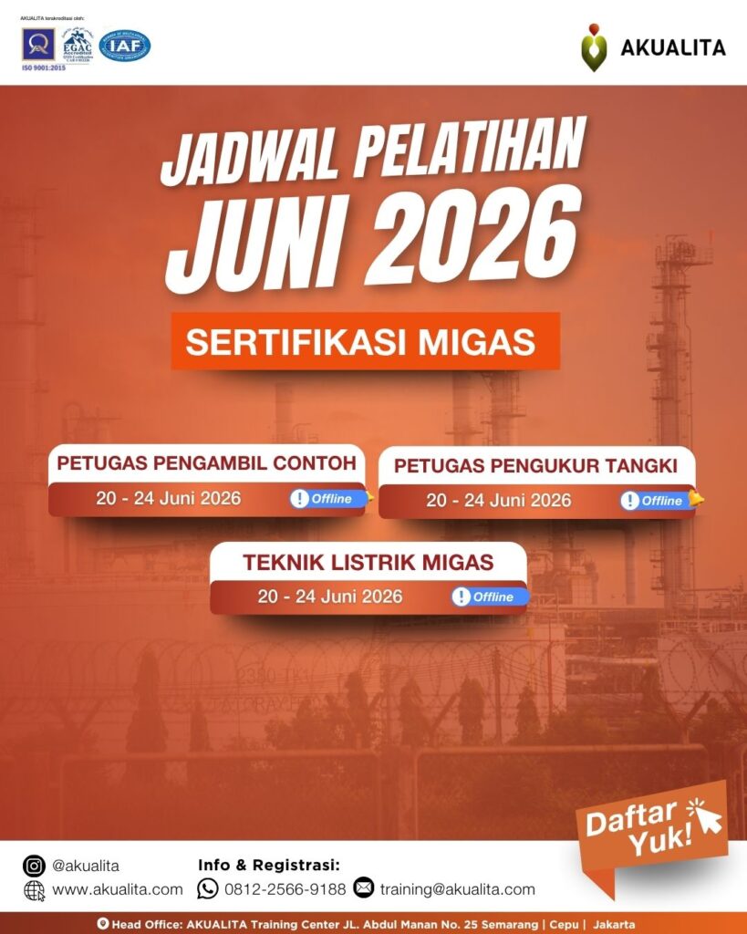 Jadwal Pelatihan Juni 2026 MIGAS CEPU AKUALITA