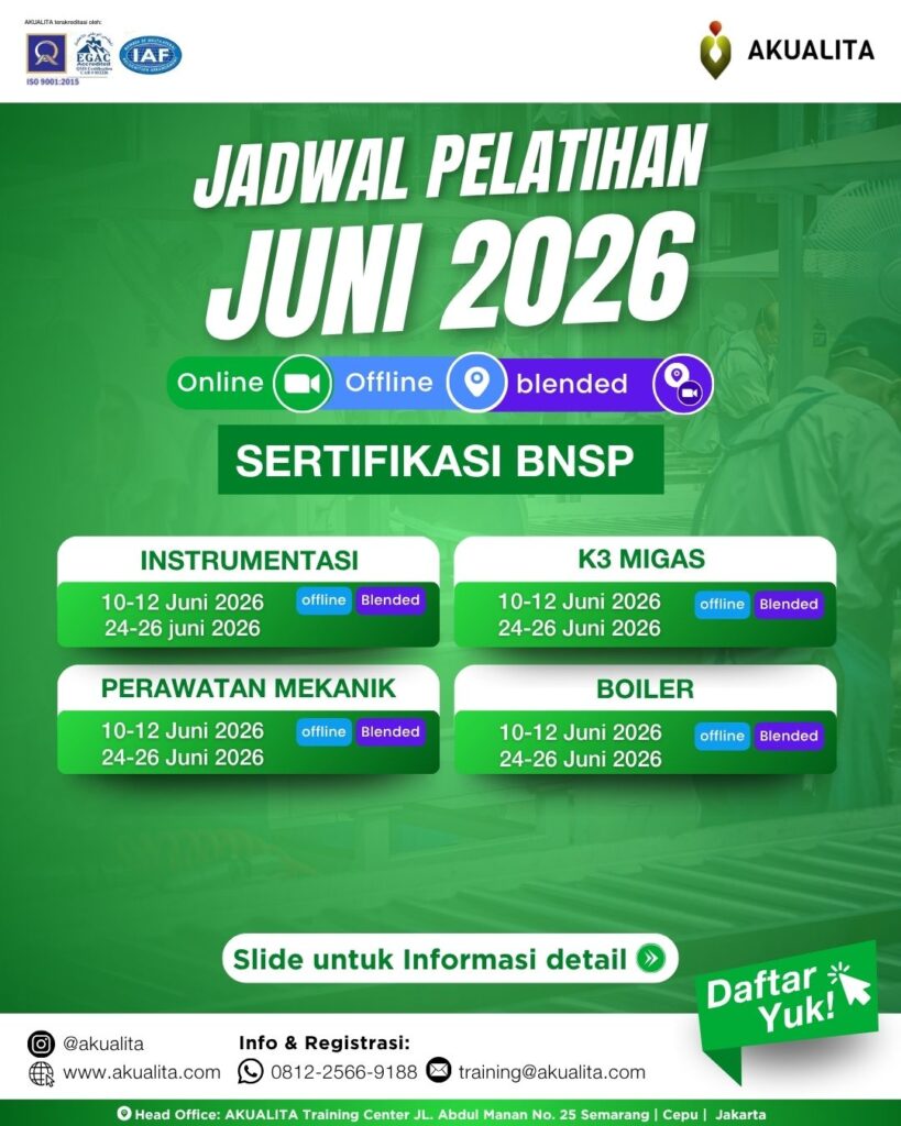 Jadwal Pelatihan Juni 2026 BNSP AKUALITA